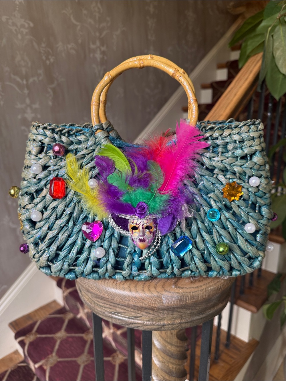 MARDI GRAS themed tote bag good condition - Picture 8 of 8